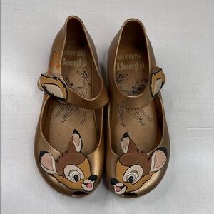 Mini Melissa Kids Dress Shoes - Bronze with Bambi Design